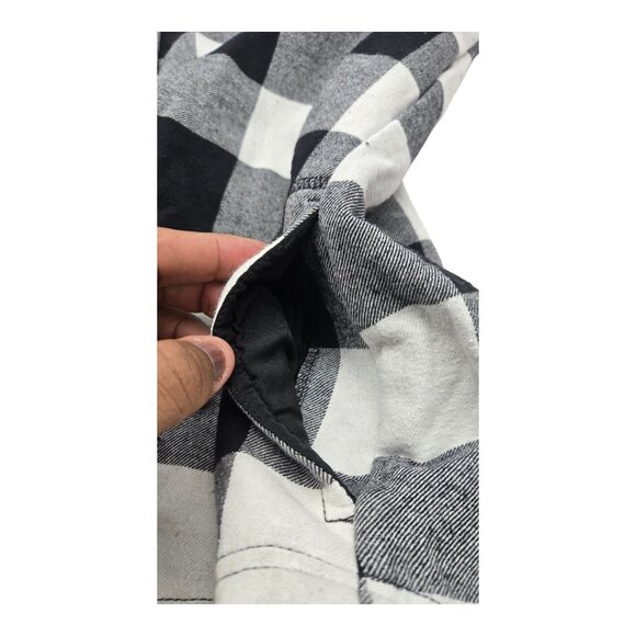 Orvis Jacket Womens XL Buffalo Plaid Snap Front Pockets Flannel Lined Shirt Coat - Picture 3 of 9